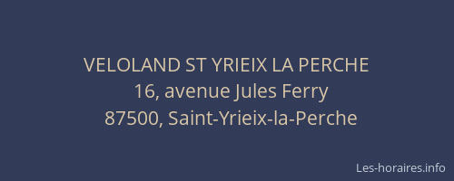 VELOLAND ST YRIEIX LA PERCHE