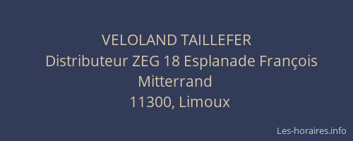 VELOLAND TAILLEFER