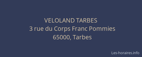 VELOLAND TARBES