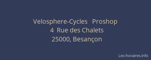 Velosphere-Cycles   Proshop