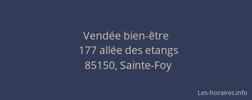 Vendée bien-être