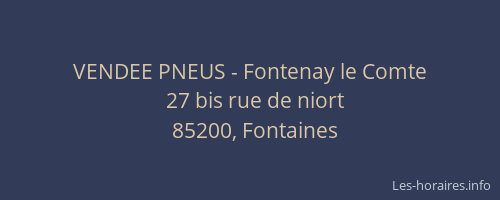 VENDEE PNEUS - Fontenay le Comte