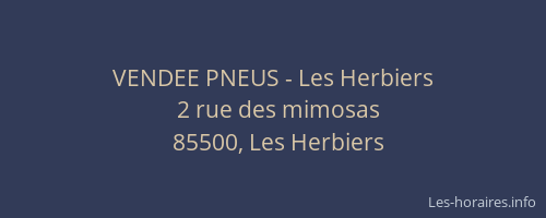 VENDEE PNEUS - Les Herbiers