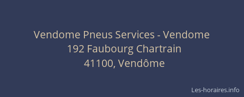 Vendome Pneus Services - Vendome
