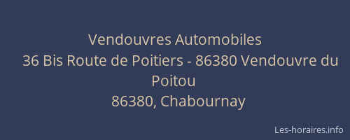 Vendouvres Automobiles