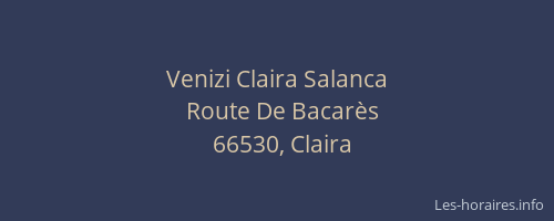 Venizi Claira Salanca