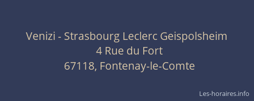 Venizi - Strasbourg Leclerc Geispolsheim