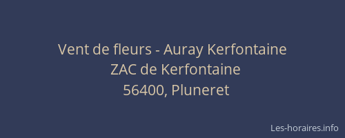 Vent de fleurs - Auray Kerfontaine