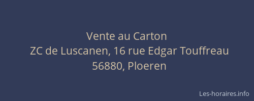 Vente au Carton