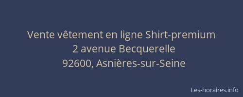 Vente vêtement en ligne Shirt-premium