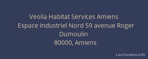 Veolia Habitat Services Amiens
