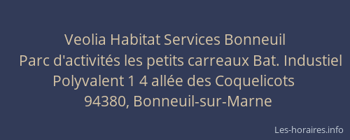Veolia Habitat Services Bonneuil