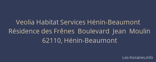 Veolia Habitat Services Hénin-Beaumont