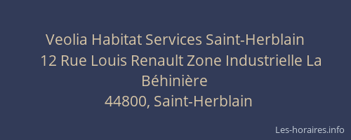 Veolia Habitat Services Saint-Herblain