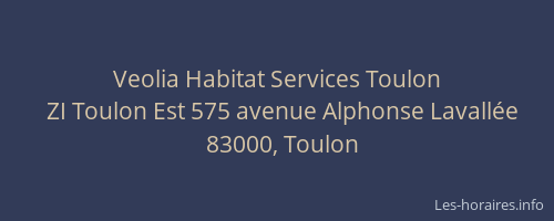 Veolia Habitat Services Toulon