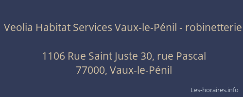 Veolia Habitat Services Vaux-le-Pénil - robinetterie