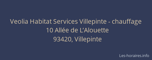 Veolia Habitat Services Villepinte - chauffage