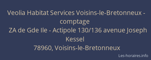 Veolia Habitat Services Voisins-le-Bretonneux - comptage