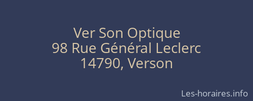 Ver Son Optique