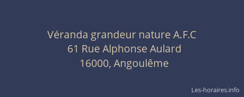 Véranda grandeur nature A.F.C