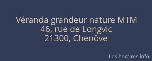 Véranda grandeur nature MTM