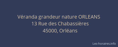 Véranda grandeur nature ORLEANS