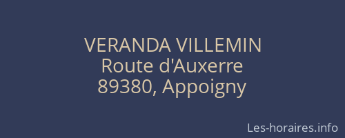 VERANDA VILLEMIN