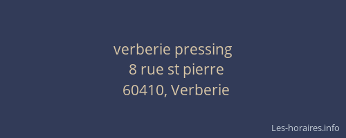 verberie pressing