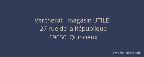 Vercherat - magasin UTILE