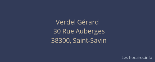Verdel G&eacute;rard