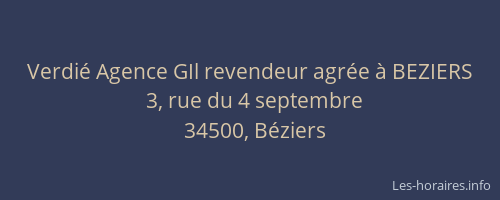 Verdié Agence GIl revendeur agrée à BEZIERS