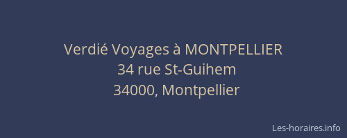 Verdié Voyages à MONTPELLIER