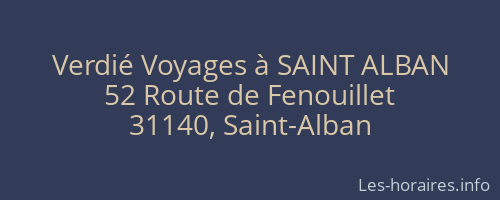 Verdié Voyages à SAINT ALBAN