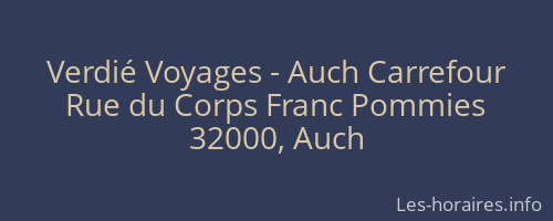 Verdié Voyages - Auch Carrefour
