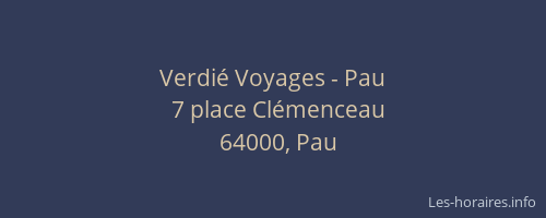 Verdié Voyages - Pau
