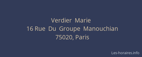 Verdier  Marie