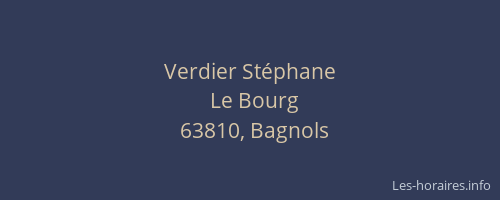 Verdier St&eacute;phane