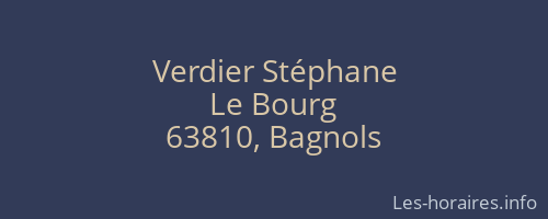 Verdier Stéphane
