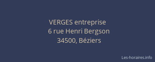 VERGES entreprise