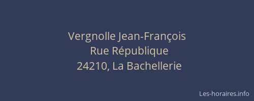 Vergnolle Jean-Fran&ccedil;ois