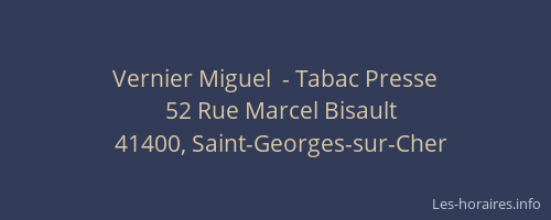 Vernier Miguel  - Tabac Presse