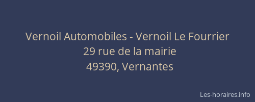 Vernoil Automobiles - Vernoil Le Fourrier