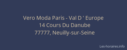 Vero Moda Paris - Val D ' Europe