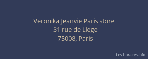 Veronika Jeanvie Paris store