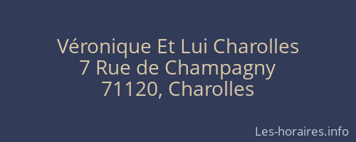 Véronique Et Lui Charolles