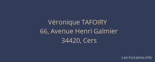 Véronique TAFOIRY