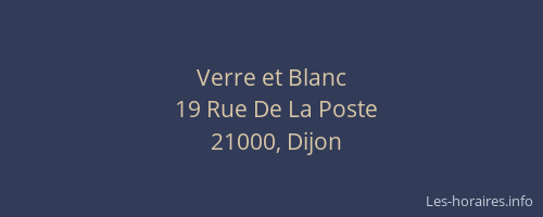 Verre et Blanc