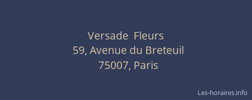 Versade  Fleurs