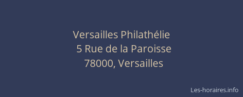 Versailles Philathélie