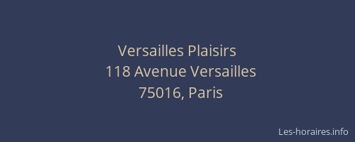 Versailles Plaisirs